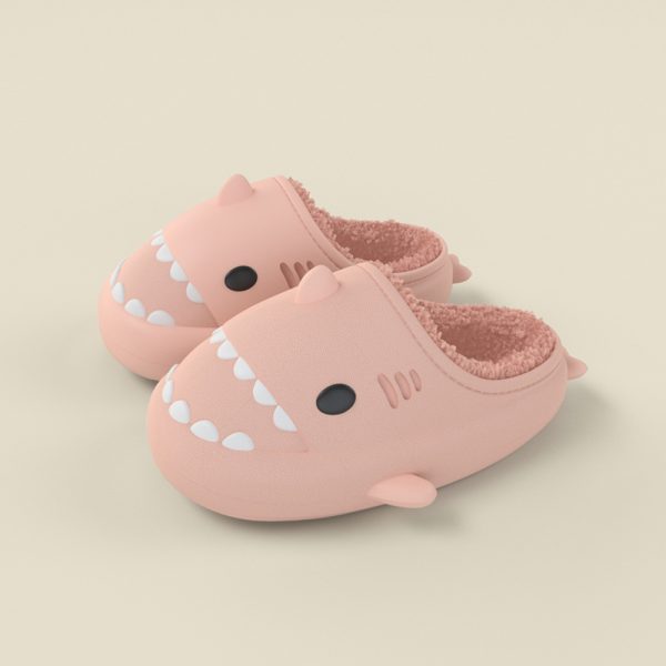 Cartoon Shark Casual Plush Slippers - Modakawa Modakawa