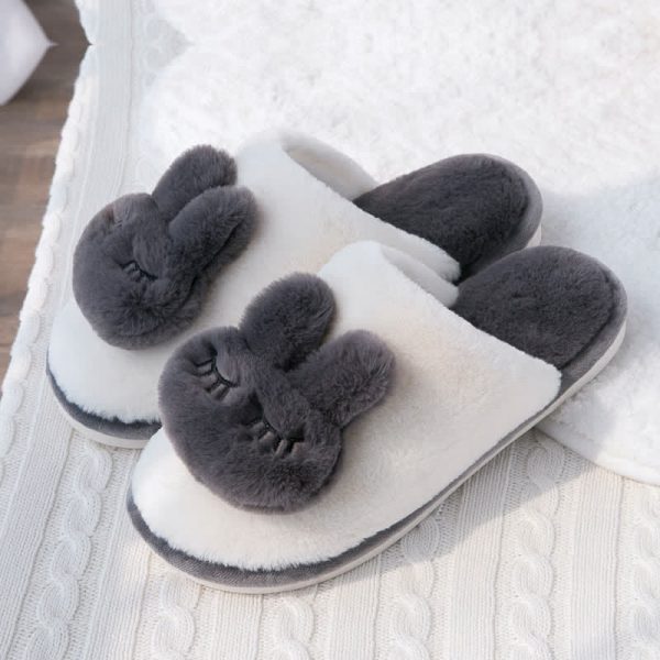 Girlfriend Boyfriend Cartoon Bunny Plush Slippers - Modakawa modakawa