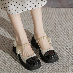 Sweet Lolita Bow Knot Platform Mary Janes Shoes - Modakawa Modakawa