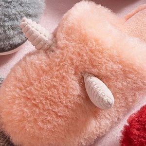 Sheep Horns Plush Slippers - Modakawa Modakawa