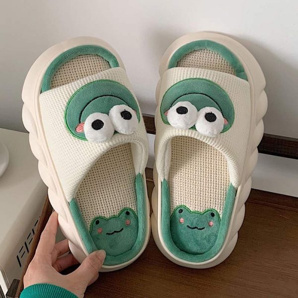 Cartoon Frog Casual Slippers - Modakawa Modakawa