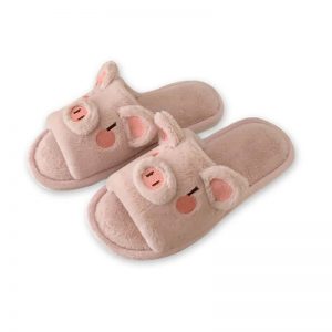 Cute Cartoon Piggy Plush Slippers - Modakawa Modakawa