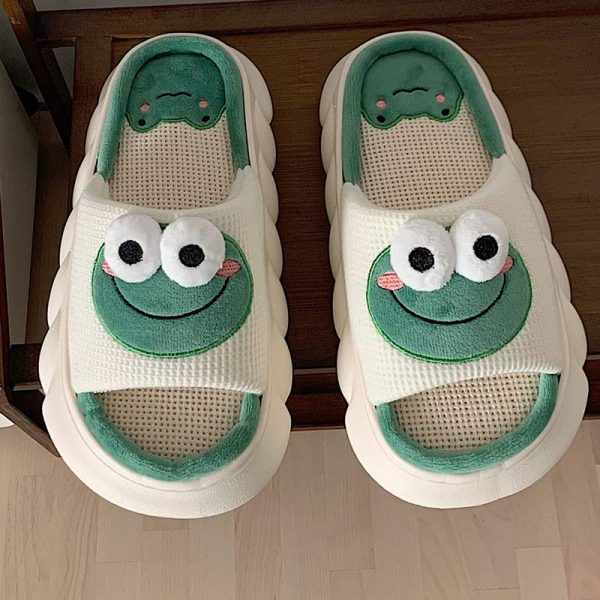 Cartoon Frog Casual Slippers - Modakawa Modakawa