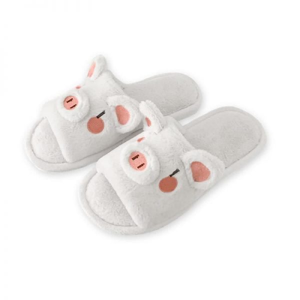 Cute Cartoon Piggy Plush Slippers - Modakawa Modakawa